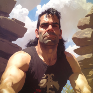 Read more about the article My profile pic imagined as a Frank Frazetta painting